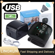 Button Mode LCD Screen Rechargeable Voice Wrist Blood Pressure Monitor Digital Automatic BP Tonomete
