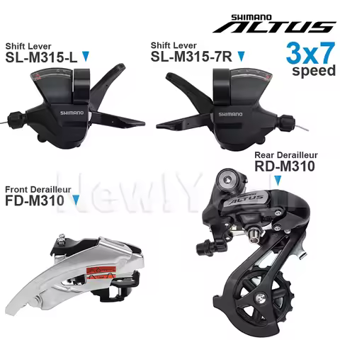 SHIMANO ALTUS M315 3x7/8 Speed Groupset with SL-M315 Shifters and FD-M310 RD-M310 Rear Derailleur Or