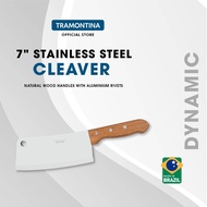 TRAMONTINA 7" Stainless Steel Cleaver with Wooden Handle | Dynamic