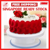11 INCH ROTATING CAKE TURNABLE ROUND DESSERT STAND WHITE CAKE STAND ROTATING CAKE TURNABLE FOR BAKING CAKE DECORATION