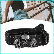Alia Skull Buckle Grunge Punk Waist Belt Modern Buckle for Jeans Dress Unsiex