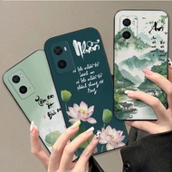 Oppo A36 / A76 / A96 case with calligraphy, peace of mind, meaningful monk