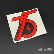 F1 Ferrari 75th Anniversary LOGO Helmet Sticker Car Sticker 3M Reflective Sticker