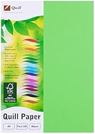 Quill A4 80gsm Paper 100 Pack, Lime