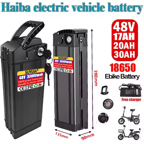 New 48V 30Ah Silverfish-Batterie Pour Vélo Électrique 48V 20Ah 17Ah Batteries Haute Capacité Cellule