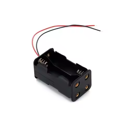 To Back Case Box With Wire Leads Holder Case Double-deck AA Battery Holder Battery Storage Battery C