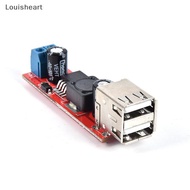 【Louisheart】 DC 6V-40V 12V To 5V 3A Dual USB Charger DC-DC Step-down Converter Module LM2596 Hot