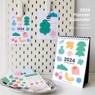 2024 Agenda Planner Calendar | Cute Wall Desk Calendar | Kal Calendar Aesthetic | Mini Calendar | Stand Calendar by Dir Tojiro