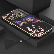 Casing For Samsung Note 8 Samsung Note 9 Luxury Beauty butterfly Camera Protection Phone Case Plating Edges Silicone Soft Cover With Free Lanyard