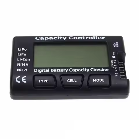 CellMeter-7 Digital Battery Capacity Detector LiPo LiFe Li-ion Nicd NiMH Battery Voltage Detector,Te