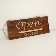 HCM HCM HCM | OPEN/CLOSDE double-sided wooden door hanging board LUXI DECOR HCM