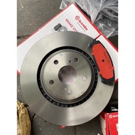 จานเบรคหน้าBrembo พร้อมผ้าเบรคหน้าBrembo lexus ปี2008-2014 rx270 rx350