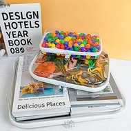 ooo 1PC Stackable Waterproof Clear Hard Shell Zipper Storage Case uuu