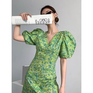mint sage emerald green dress preloved maxi long vintage korean dainty casual plus size sassy fitted