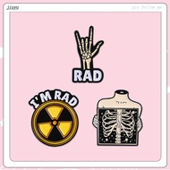 Radiation Enamel Pin Brooches Trendy Alloy Metal Badge Corsage Lapel Pin Accessories