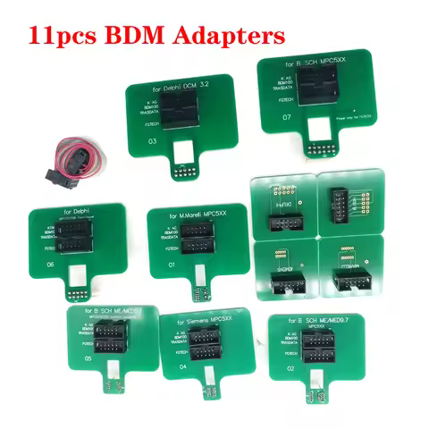 11pcs BDM Adapter Ecu Chip Tuning Auto OBD2 Diagnostic Tool for MPC5xx ME & MED9.7 For FGTECH V54 Bd