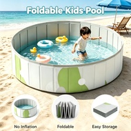 Foldable Kids Pool Non Slip PVC Bath Tub Pet Pool Sandbox Portable No Inflation Water Play