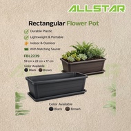 Felton Brown Planter Box Flower Garden Pot FBL2239