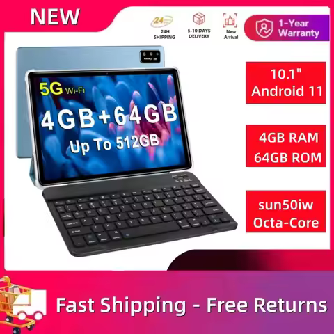 S22 10.1" Android 11 Tablet PC 4GB RAM 64GB ROM Octa-Core 1280 x 800 pixels 5.0MP+8.0MP Cameras Type