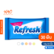 [มี 2 ขนาด] Refresh ผ้าขนหนูเย็น x2 สารสกัดธรรมชาติ | รีเฟรช หอมสปอร์ต เย็นทันใจไม่ต้องแช่ | 0% Alco