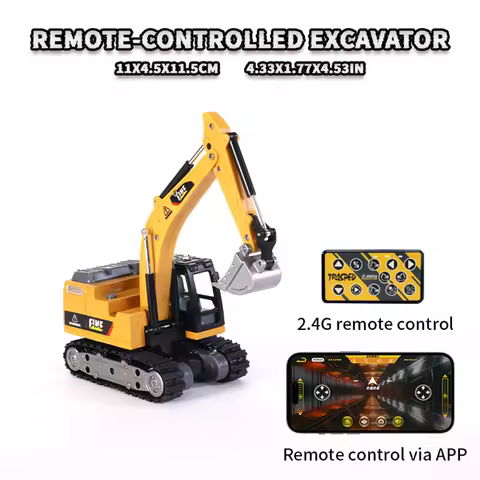 TRASPED HG4-301 RTR 1/64 2.4G Mini RC Excavator Alloy Bucket 270 °Rotation Support App Remote Contro