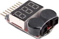 1-8s Lipo Battery Voltage Tester,rc Low Voltage Buzzer Alarm,battery Monitor Checker Tester For 1-8s Lipo/li-ion/limn/li-fe