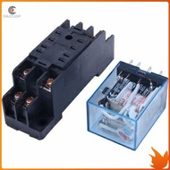 220/240V AC Coil DPDT Power Relay MY2NJ 8 Pin w Socket Base