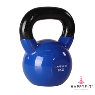 Happyfit 8Kg Royal Blue Dumbbells Kettlebells Vinyl Dumbbells Kettlebells