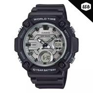 [Watchspree] Casio Analog-Digital Black Resin Band Watch AEQ120W-7A AEQ-120W-7A