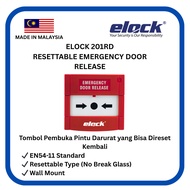 TOMBOL ELOCK EM201RD Emergency Door Release Resettable – Emergency Access Control Button DPDT 12/24V