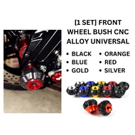 [Stock Clearance] 1 Set For Universal CNC Alloy Motor Front Wheel Bush CNC Alloy Axle Protector Slid