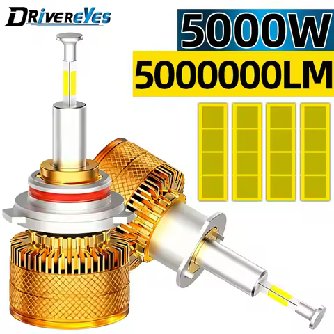 For Projector Lens H7 LED Canbus 5000W 5000000LM Car Headlight Bulb 360 CSP H1 H11 H8 HB3 9005 HB4 9
