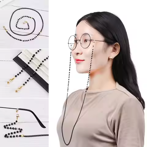 Fashion Strap Rope Beads Eyedress Lanyard Reading Glass Chain Eyeglasses Necklace Strap Cord Holder