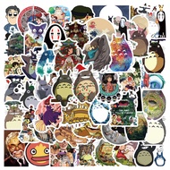50ชิ้นการ์ตูนญี่ปุ่นน่ารักการ์ตูน Miyazaki Hayao สติกเกอร์กันน้ำการ์ตูนสเก็ตบอร์ดสโนว์บอร์ดสติกเกอร์ไวนิลย้อนยุคสติกเกอร์สมุดลายกราฟฟิตี