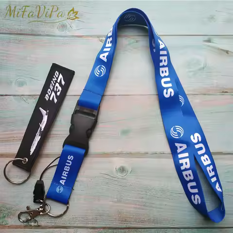 2 PCS Boeing 737 Sleutelhange Cessna Keychain Airbus Neck Strap Pilot Chaveiro llavero Lanyard for I