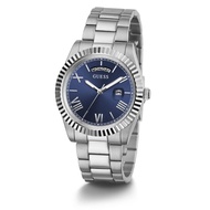 Authentic Guess Men Connoisseur Blue Dial Silver Stainless Steel Watch GW0265G7 Jam Tangan Lelaki