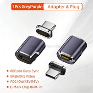 LKYBD  USB4 Thunderbolt4/3 Magnetic USB C To Type C Adapter 240W 80Gbps Fast Charging Magnet Charge 