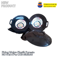 Set Piring coklat dan hitam Pureeto NO 8 / Piring mie / Piring Seblak / Piring omlet Isi 6 Pcs COD-M