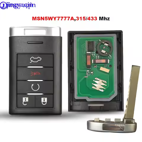 jingyuqin Entry Fob 315/433Mhz MSN5WY7777A For Cadillac SRX CTS CTS CTS Coupe ID46 Chip Remote Car K