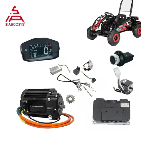 QS Motor QS138 90H V3 4KW 7200rpm with 1:2.35 gearbox Go Kart Mid Drive Motor Fardriver ND72680 Cont