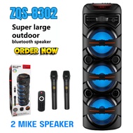 SING-E ZQS8302 Portable Speaker Tower 8 inch x 3 Speaker Outdoor Portable Bluetooth RGB Speaker with