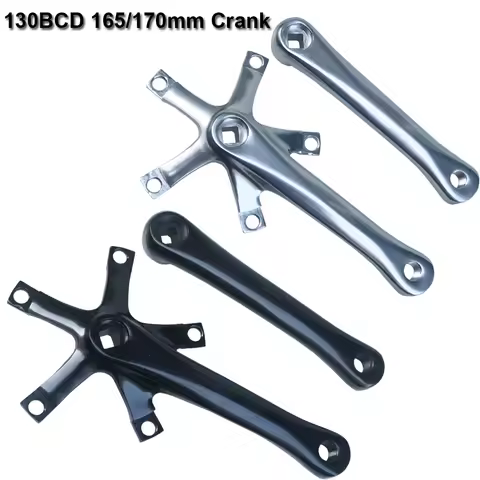 130 BCD Folding Bike Crank Arm 165mm 130BCD Single speed 44T Chainwheel Square Taper hole Fixed Gear