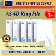 OKADA 4D PVC Ring File (A3) / White File / Fail Putih / 4D File / A3 File / Fail A3 / A3 Ring File