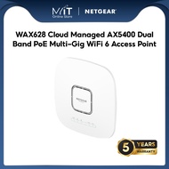 NETGEAR WAX628 Cloud Managed AX5400 Dual-band PoE Multi-Gig WiFi 6 Access Point