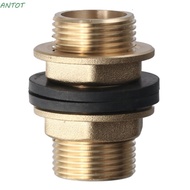 ANTOT Bulkhead Fitting, G1/2 G3/4 G1 Male Brass Tube Adaptor, Water Tank Adapter Garden Hose Connect