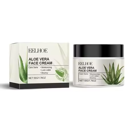 EELHOE Aloe Vera Skin Care Cream, Brightening Facial Skin Gentle Ingredients Soft and Brightening Mo