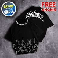 Baju Kaos Oversize Distro Sayap Tulisan Leher Baju Jumbo Remaja Kekinian Baju Kaos Besar Motif Terba