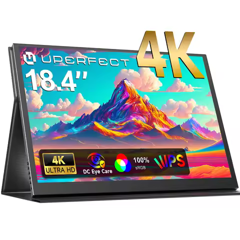 UPERFECT 18 Inch 4K Portable Monitor IPS Display 3840x2160 External Second Gaming Screen For Gaming 