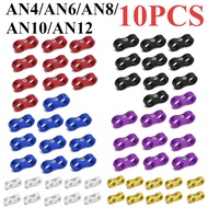 10Pcs Universal Aluminum AN4 AN6 AN8 AN10 AN12 Car Billet Oil Fuel Water Hose Tube Seprator Divider 