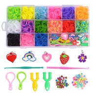 Kit Pembuat Gelang Karet Berwarna Dengan Wadah Penyimpanan Pita Tenun Hadiah Terbaik Untuk Anak Pere
